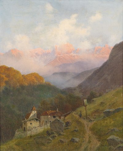 Blick auf den Rosengarten von Josef von Schlogl